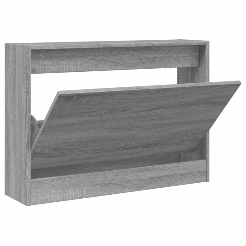 3 Pair Shoe Storage Cabinet, Grey Sonoma