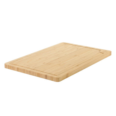 Gibson Home Forestview 18 x 12 Inch Rectangle Bamboo Cutting Board with Juice Grooves