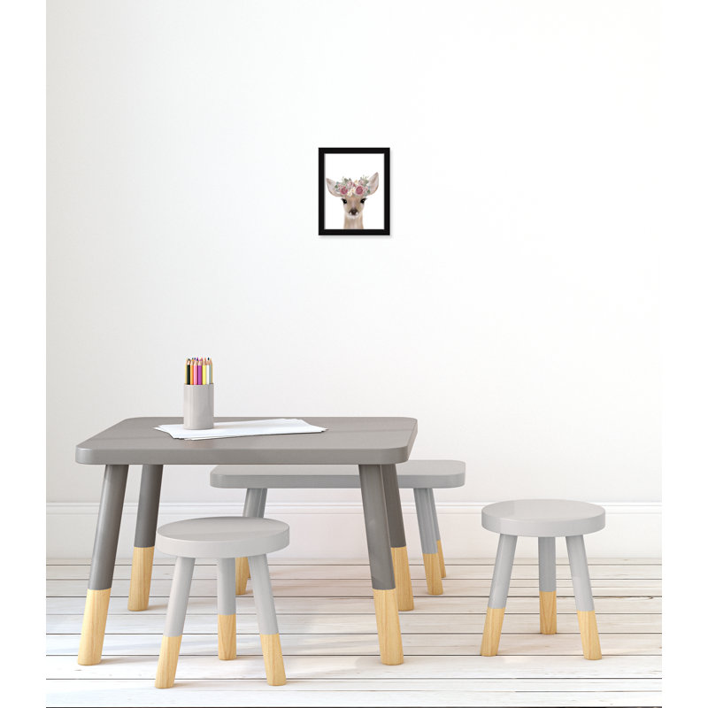 Décoration murale pour enfants, H 11 po x l 9 po x P 1,19 po, Encadré de boîte noir