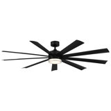 Wynd XL 9 - Blade Outdoor/ Indoor Smart Ceiling Fan with Remote Control and LED Light Kit Included, Works With Alexa and iOS / Android App