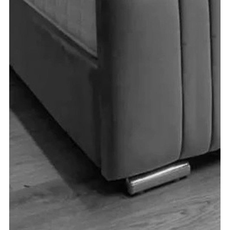 Steve Upholstered Bed, Double (4'6), Steel Grey