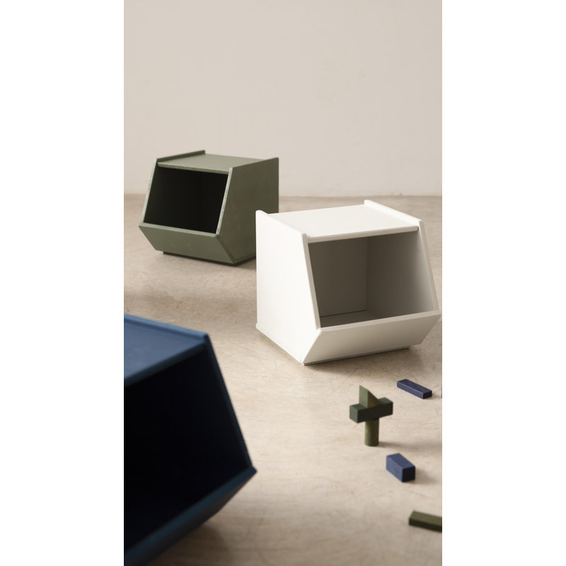Ebern Designs SET 2 TOY BOXES Solid Wood Crate, Green