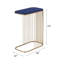 Table d'appoint hypnotisante bleue et dorée avec des options utilitaires distinctives captivantes