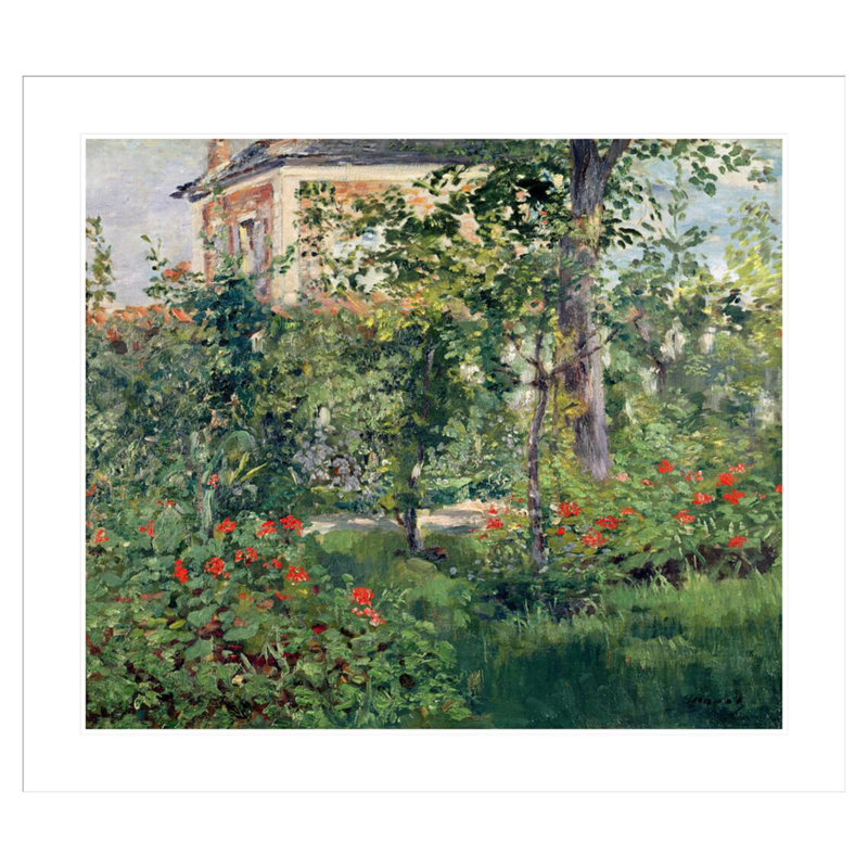 «The Garden at Bellevue» par Edward Manet, impression giclée encadrée, H 33,5 po x l 38,21 po