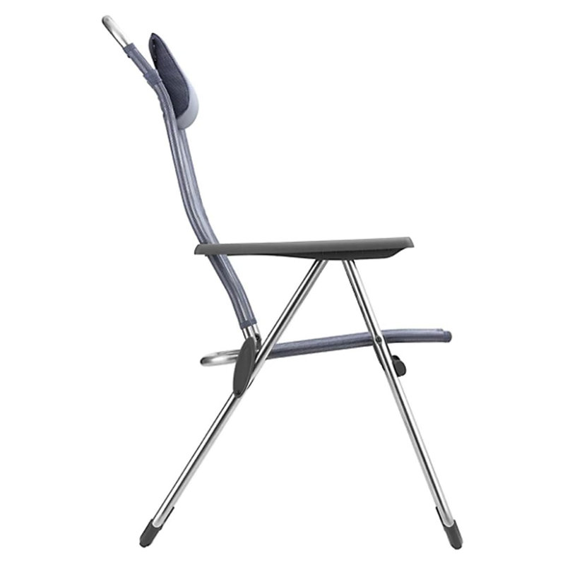 Arlmont & Co. ALU CHAM XL Adjustable Ergonomic Reclining Outdoor Folding Chair, Ocean, Blue