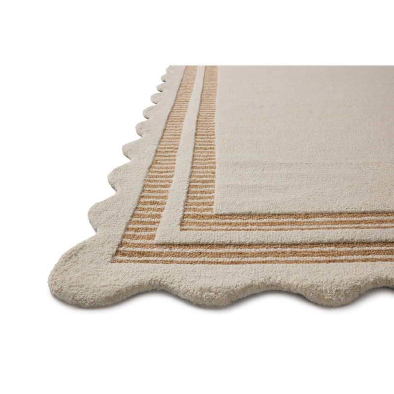 Chris Loves Julia x Loloi Scottie Area Rug, Rectangle 9'3" x 13', Ivory/Rust