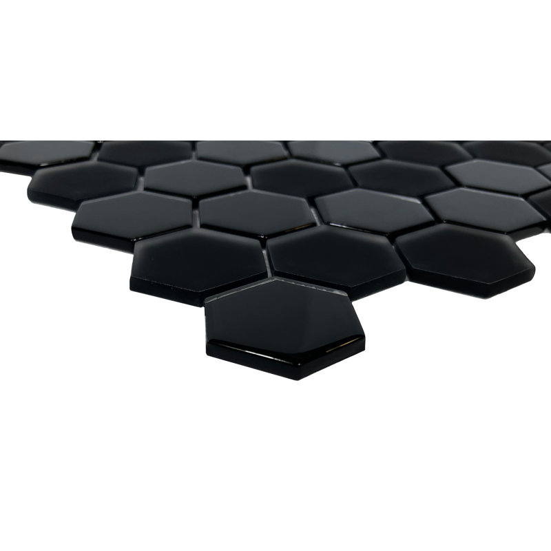 Glass Mosaic Wall & Floor Tile, Black