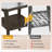 Square Wicker Rattan Side Table With Built-in Glass