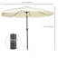 Parasol de patio de 9 pi avec bouton poussoir inclinable et manivelle Outsunny-823158905