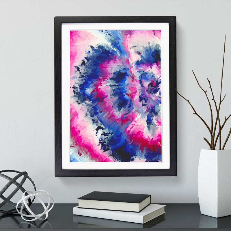 XV1022-3405X Paradise City Abstract - Print, Black Framed, 36cm H x 27cm W