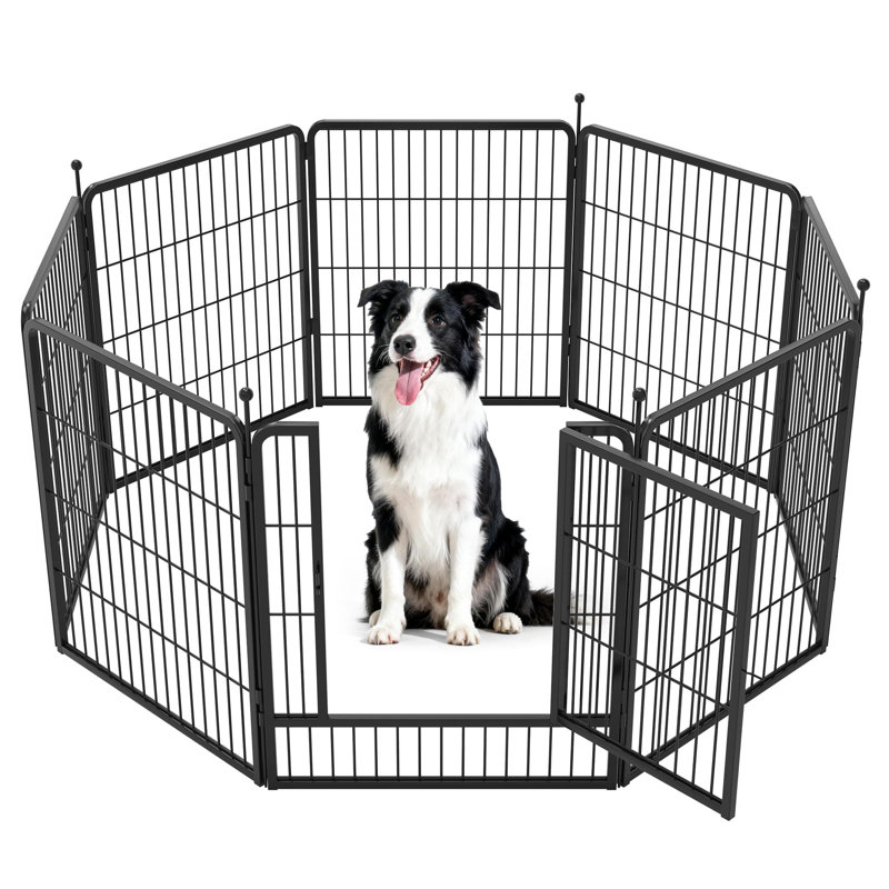 Parc pour chien instantané non déchaîné, clôture pour animaux portable pour l'extérieur, camping-car et camping, 32 pouces, 8 panneaux pour petits et moyens chiens