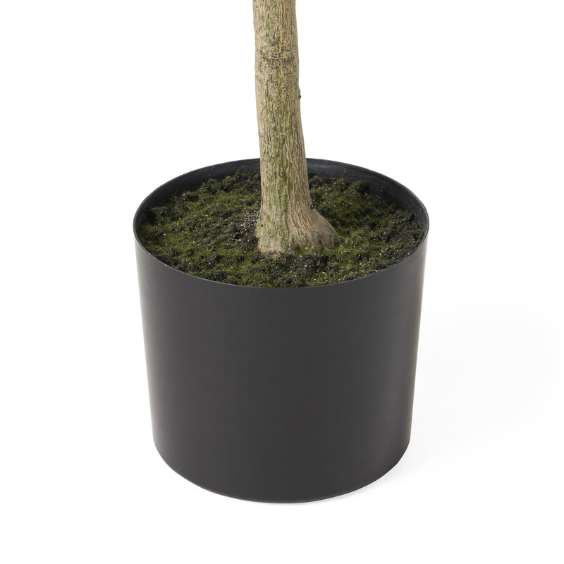 Aarav Faux Olive Tree Tree in Pot, 47" H  x 19" W x 15" D