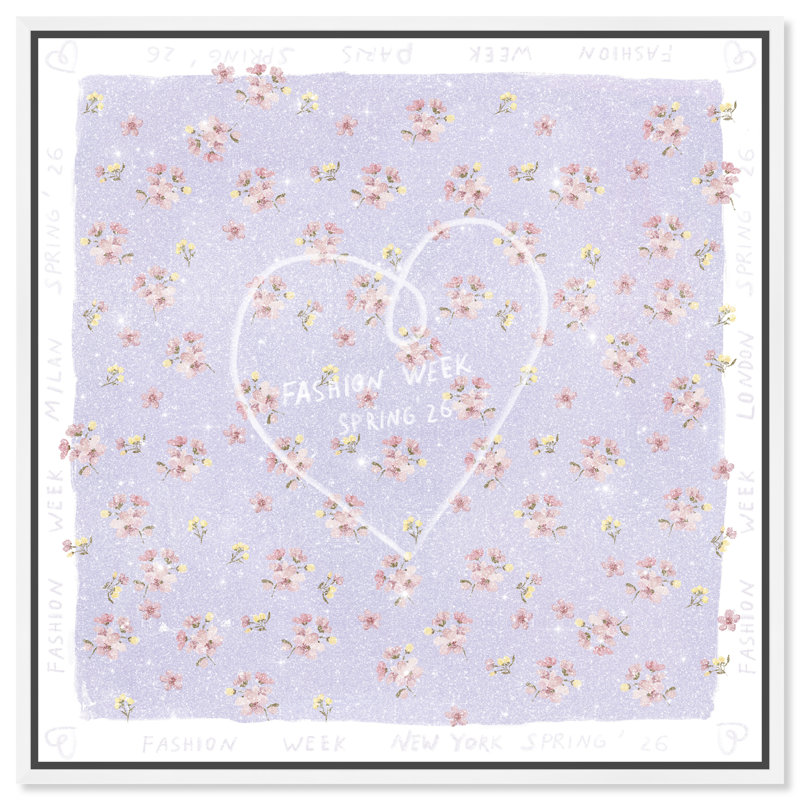 Lilac Spring Fashion Print by Oliver Gal, 41"H x 41"W, White Floater Frame