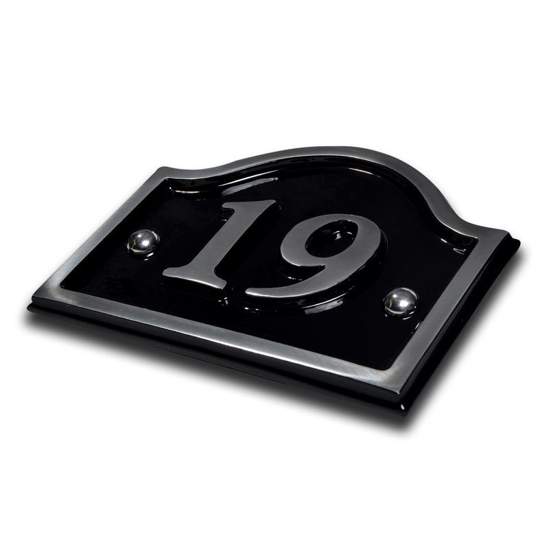Jaclynn 11.5cm H Reflective Metal House Number, 19