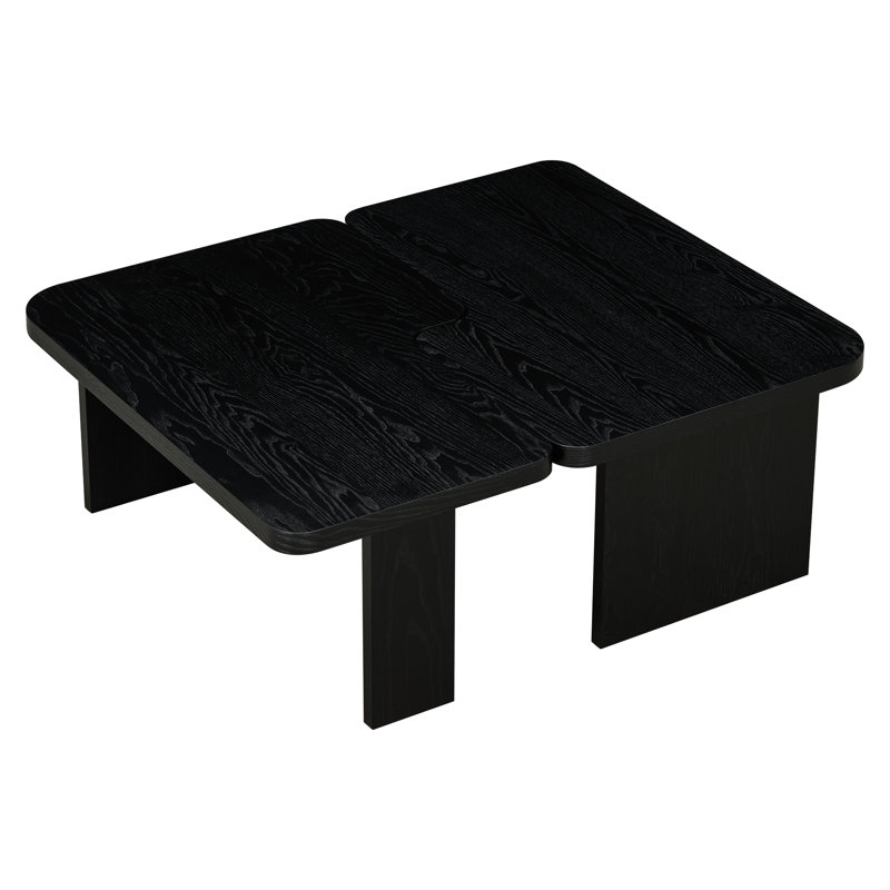 Ensemble de tables basses modernes U-Can, Noir