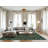 Machine Washable Trellis Green Area Rug-1477343897