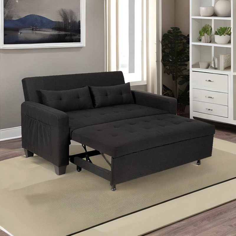 Canapé-lit Loveseats, Noir, noir, noir, noir