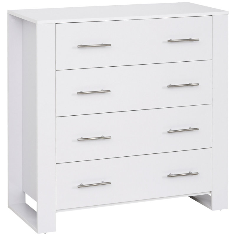Hopkint 90cm W 4 - Drawer Chest of Drawers, White