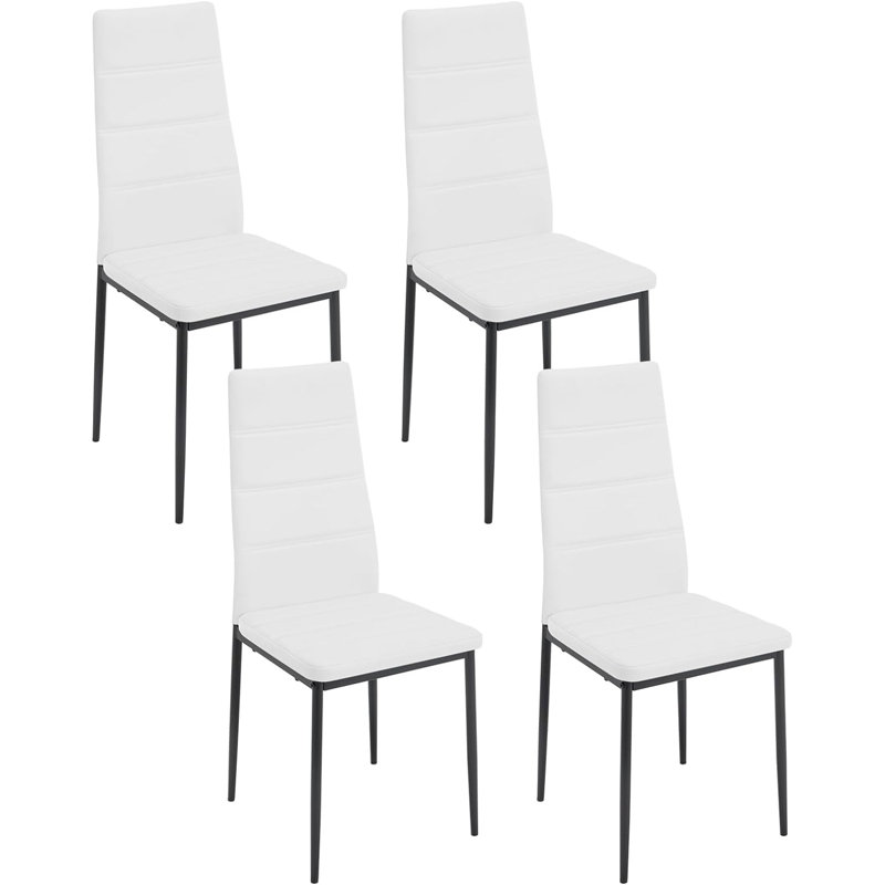 Nyota 47.5cm H Upholstered Full Back Parsons Chair, White