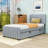 Twin Upholstered Platform Bed with Trundle-1178096152