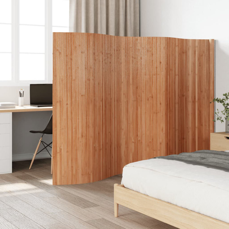 Cloison d'appoint en bois massif de 70 po de hauteur Kénédy, H 65 po x l 157 po, Brun
