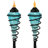 Schofields Swirled Glass 2-in-1 Citronella Garden Torch Set with Adjustable Height - Set of 2-1427428883-1427590771
