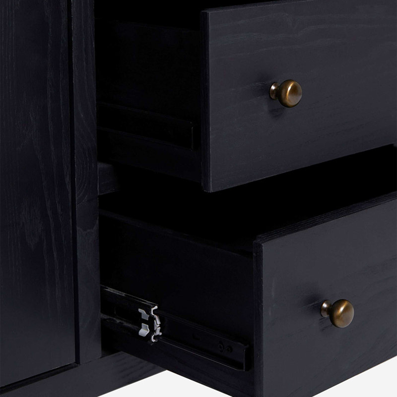 Armoire de rangement rétro de style zen, H 30,71 po x l 62,99 po x P 22,83 po