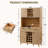 72"H Bar Cabinet with LED Lights, Wine Rack, and Cabinets-1290805010