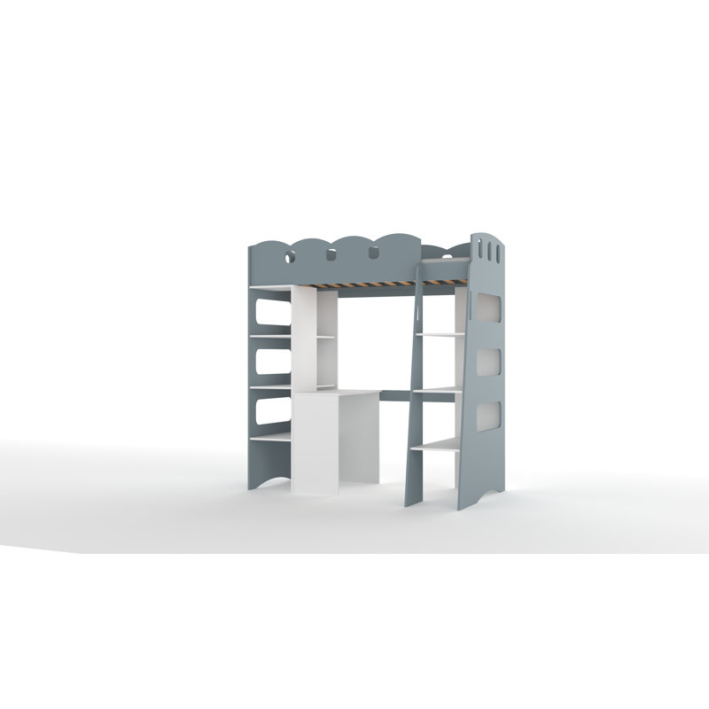 Tonia Kids Loft Bed, Grey