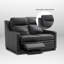 Causeuse inclinable électrique en cuir véritable Harpster-110447891