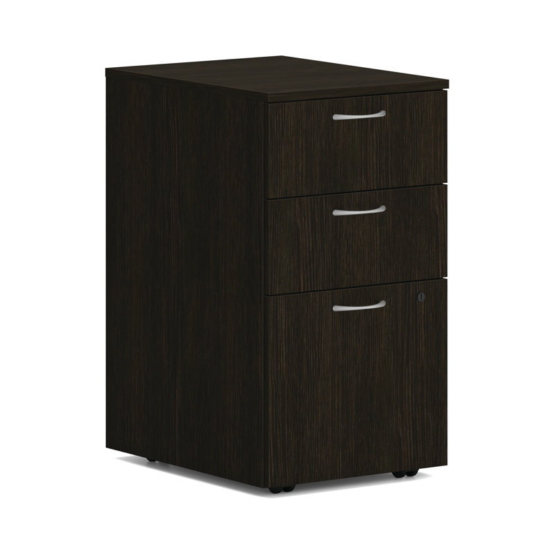 Piédestal mobile HON MOD, 2 tiroirs / 1 classeur, l 15 po x P 20 po x H 28 po, chêne Java, Chêne de Java