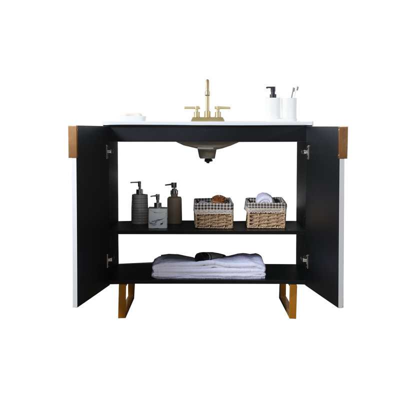 Ensemble de meuble-lavabo simple blanc 36 po, 36"