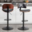 Tabouret de bar pivotant et réglable en hauteur avec repose-pieds-340149718-341806896