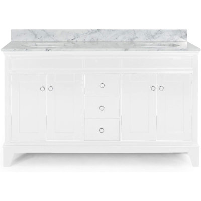 Meuble-lavabo double 61 po avec comptoir Dilaver
