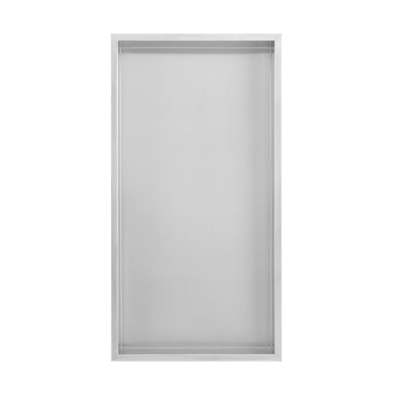 Niche murale en acier inoxydable 12 "x 24" Voltaire, Chrome mat