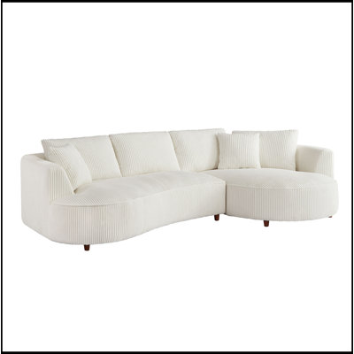 Canapé modulaire rembourré 122,04 pouces Corduroy