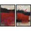 Art mural abstrait, ensemble de 2 reproductions d'art encadrées sur toile-118759820-118759821