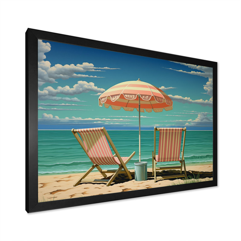Rehobeth sur impression sur toile, H 30 po x l 40 po x P 1,5 po, Cadre simple noir