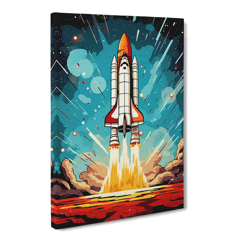 Spaceship Pop - Wrapped Canvas, 60cm H x 40cm W x 3cm D