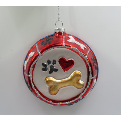3.75'' Glass Hanging Figurine Ornament