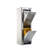 10 Gallon Modern Trash Can with Recycling Bin Combo Dual Compartment Indoor Composting Bin - Silver