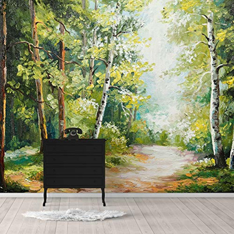 Forest Nature Landscape Peel & Stick Border, 100" L x 144" W