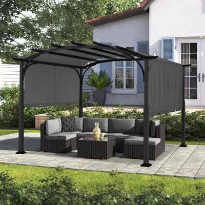 Steel Pergola with Canopy The Pergolas Group