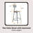 Felix  Steel Stool with Backrest,  Assembly Ready-99372963-99372964-99372962