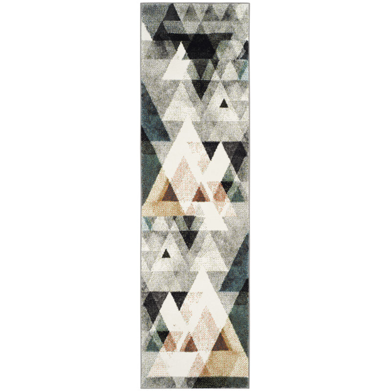 Tapis géométrique performance Whipholt Porcello, Rectangle 2 pi x 7 pi