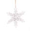 Cintre en fer en forme de flocon de neige avec boules suspendues décoratives, ensemble de 6 décorations pour fêtes et arbre de Noël