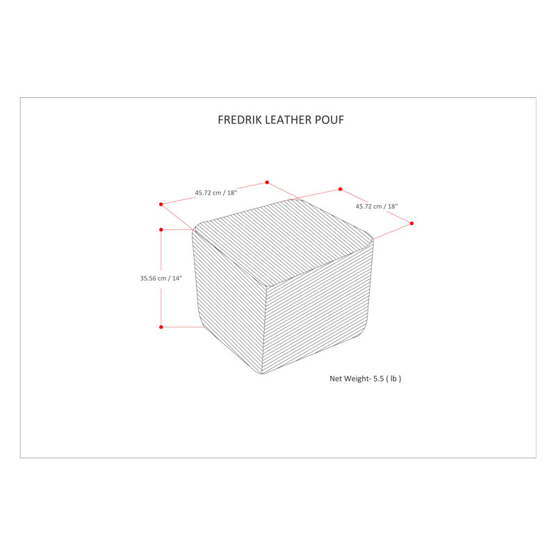  Repose-pieds Fredrik, Gris