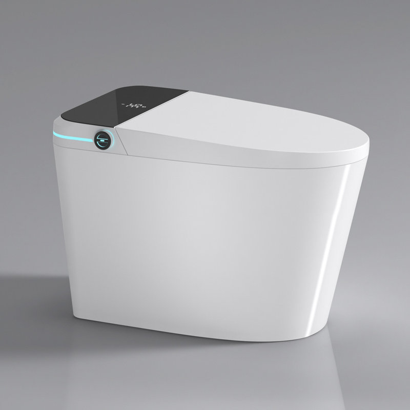 Smart Bidet Toilet with Instant Warm Water Sprayer and Dryer, Auto Flush /Foot Sensor Operation, LED Display