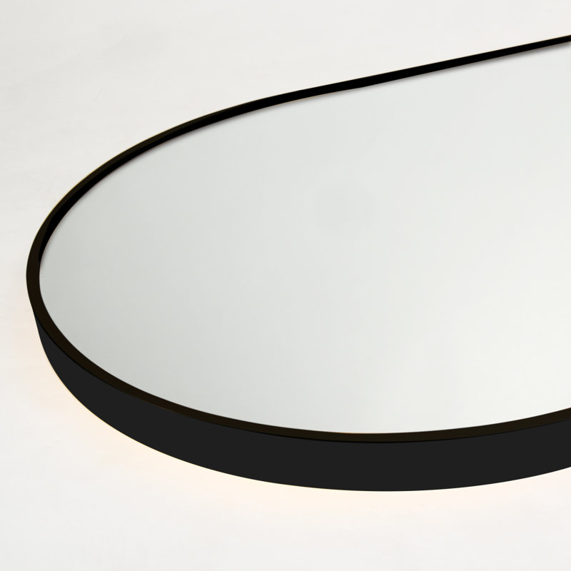 Aluminium Arch Full Length Mirror, 165x60cm, Black
