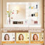 Vanity Desk With Mirror And Lights, Makeup Vanity With Drawer & Storage Cabinet, 3 Lighting Modes Adjustable Brightness, Dressing Table With Open Shelves For Bedroom, Dressing Room, White